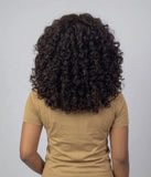 Natural Deep Curly Full Volume Human Hair Wig with Bangs