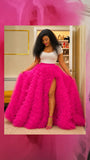 Extra lush multilayered ruffle tulle maxi skirt