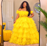 Ruffle Tulle 2 Piece Set | Crop Top & Maxi Skirt – Sunlight