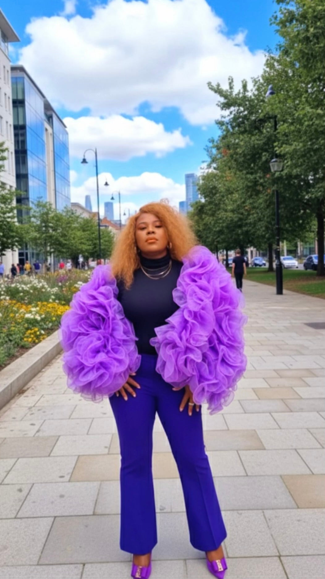 The Violet Muse — Puff Ruffle Tulle Statement Jacket – St Zandas