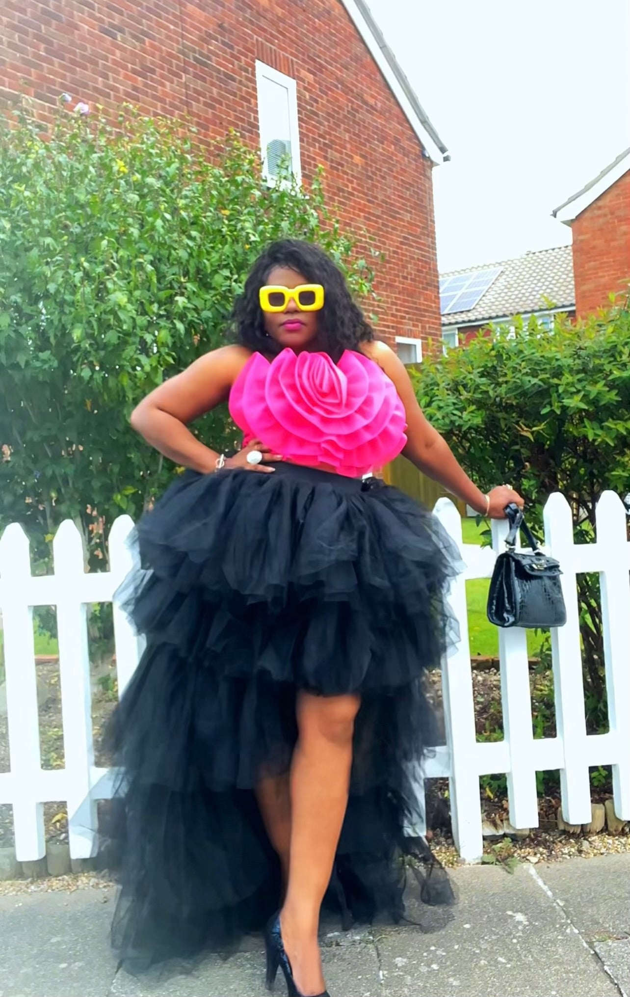 Black High-Low Tiered Tulle Statement Skirt – St Zandas